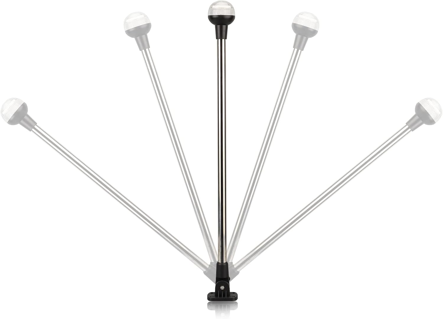 25 DC12V 1.5W Marine Light Nautical Anchor All Round LED Light 360° 2NM Stern IP65 Suitable for Fishing Boats, Yachts, Pontoons