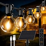 HeiPard Solar Lights Outdoor Garden, 65.6Ft/20m 35+2 LED Festoon Lights