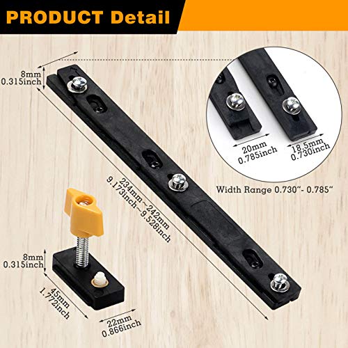 Table Saw Sled, Table Saw Accessories, Dovetail Jig, Miter Bar Track, Adjustable Miter Bar, Miter Gauge, T-track Woodworking(2 Pack)