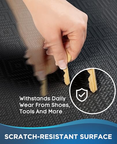 Image of Ophanie Kitchen Mats for Floor, 1 /2 inch Thick, 20x32 Anti Fatigue Cushioned Mat with 99+ Pairs of Anti-Slip Bottom Ridges,Kitchen Rugs,Waterproof,Comfort Ergonomic Standing Mat for Office,Home,Sink