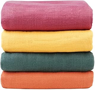 Viviland Baby Muslin Cloths Pack of 4, 120 X 120 cm Bamboo Cotton Swaddle Blanket for 0 - 3 Months Newborn, Breathable Soft Baby Swaddle Wrap for Unisex Boys and Girls