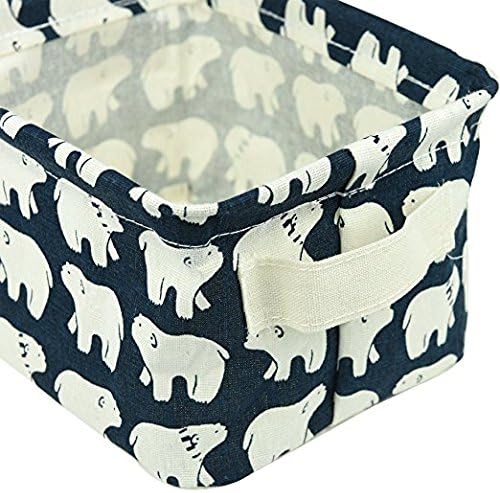 Miniatura 6 de Miaro - Paquete de 4 cestas de almacenamiento de lona, bolsa organizadora de decoración del hogar para maquillaje de adultos, forros de juguetes de