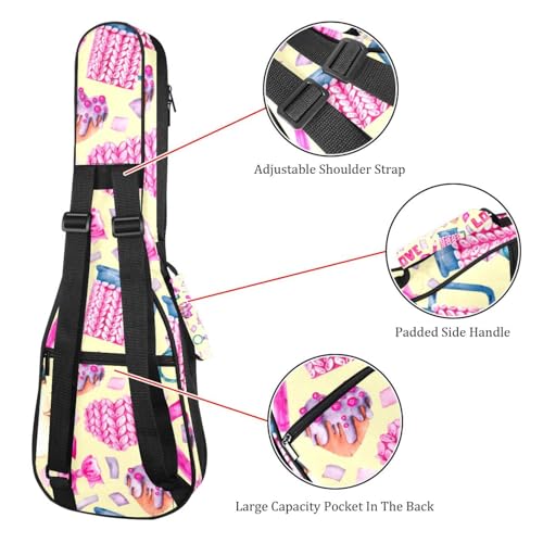 JRHEJTHH Housse imperméable durable pour ukulélé avec épaules réglables pour 53,3 cm, 58,4 cm, 61 cm, rembourrage épais, motif imprimé léopard jaune, Multicolore., 25.9x9x3.1in/66x23x8cm, Moderne - Les Beatles, Paul McCartney, John Lennon, RIngo Starr, George Harrison JRHEJTHH Housse imperméable durable pour ukulélé avec épaules réglables pour 53,3 cm, 58,4 cm, 61 cm, rembourrage épais, motif imprimé léopard jaune, Multicolore., 25.9x9x3.1in/66x23x8cm, Moderne – Image 4