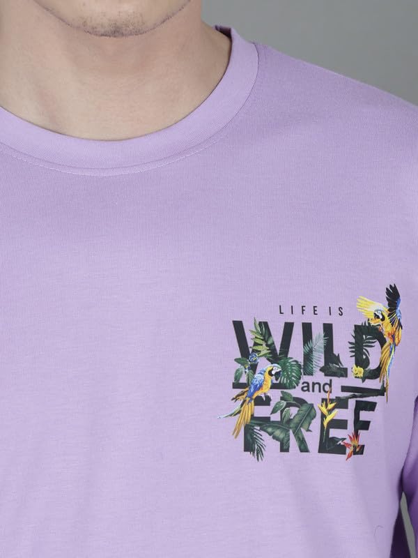 Image of London Hills Men's Cotton Oversized Fit Casual Printed Round Neck, Oversized Longline Drop Shoulder Boho Style T-Shirt