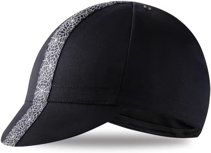 Black Cycling Cap - Cotton Cycling Hat-Under Helmet - Cycling Helmet Liner Breathable&Sweat Uptake One Size