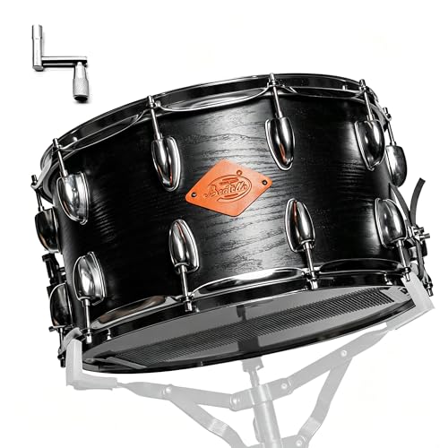 Beatello 14'x8' Snare Drum with Basswood-Birch Hybrid Shell, 40-Strand Snare Wires, for Students...