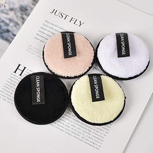 12Pcs Reusable Makeup Remover Pads Reusable Cotton Pads Bamboo Makeup Remover Pads Reusable Facial Cotton Rounds Reusable Cotton Rounds Bamboo Toner Pads (4colors: White Black Coffee Pink) - Thumbnail 6