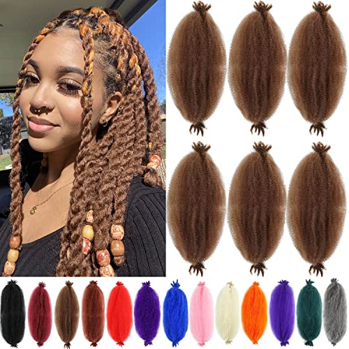 Springy Twist Hair 24Inch Afro Twist Hair 6Packs Springy Afro Crochet Braiding Hair (24 Inch (Pack of 6), 30#)