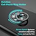 Finger Ring Stand, ebulous 360° Rotation Spinner Mobile Cell Phone Ring Stand Holder with Grip Kickstand Universal [Washable/Reusable] for Phone/Pad/Note/Tablets etc (Blue)