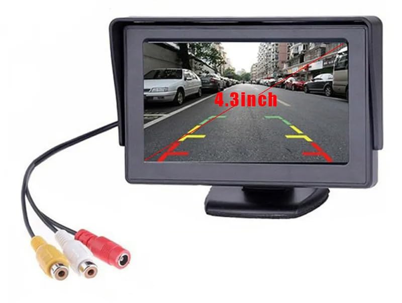 GH GENERIC HUBDigital 4.3" TFT LCD Screen Rear View Monitor for Universal Cars Vivid Image Display for Parking and Car Reverse Dashboard Standing Video Output