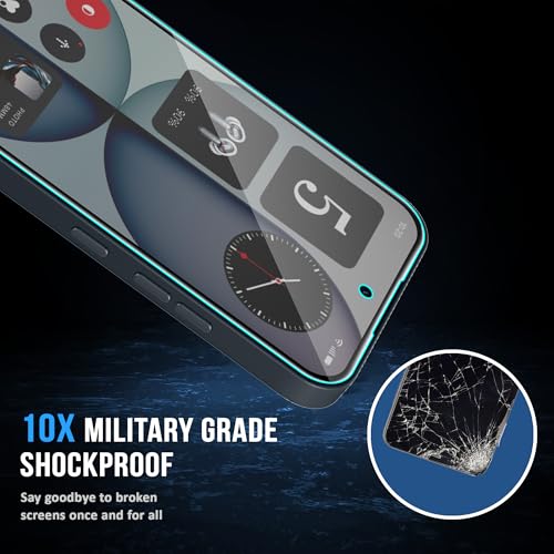 Image of FIRST MART Military-Grade Matte Anti-Glare Tempered Glass for Nothing Phone 4A (6.59 Inch) With Installation Kit | Edge to Edge Coverage |Anti Glare, Bubble-Free [2 Pack]
