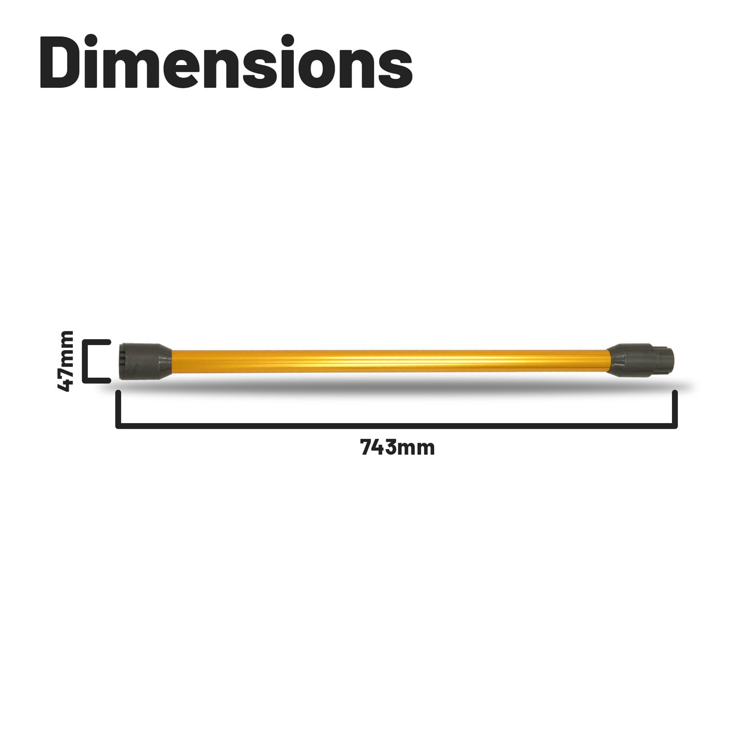 971518-10 Tube d'extension doré pour aspirateur Dyson V12 Detect Slim Series