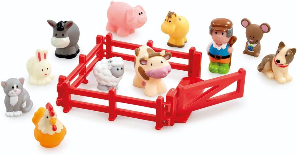 HappyLandSunny Farm Playset For Children From 18 Months To 5 Years Farm Toys Toys Early Learning Centre ELC Farm Animal Set Happy Land Toy Sets Farm House Playset Kids Toddlers Farmyard