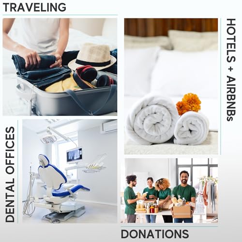 Großpackung Zahnbürsten mit Abdeckkappen, einzeln verpackt, Einweg-Reisezahnbürste, Vorteilsgröße, langlebig ab 3 Monaten, mittelweiche, manuelle Zahnbürstenborsten, 4 Farben (Rot, Grün, Blau, Rosa), – Bild 8