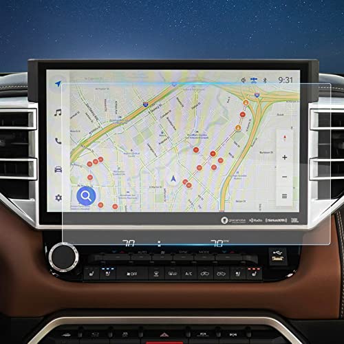 INTGET 14inch Screen Protector for Toyota Tundra Accessories 2022 2023 2024/for Toyota Sequoia Accessories 2023 Car Tempered Glass GPS Navigation Radio Display Cover Protect Touch Screen Foil (1)