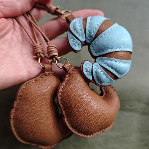 Pendentif sac croissant en cuir véritable pour relooker et valoriser vos anciens sacs - 7