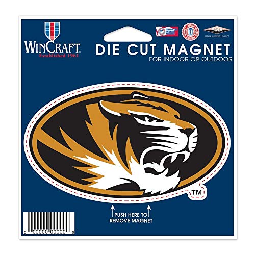 Wincraft NCAA University of Missouri Die Cut Magnet, 4.5
