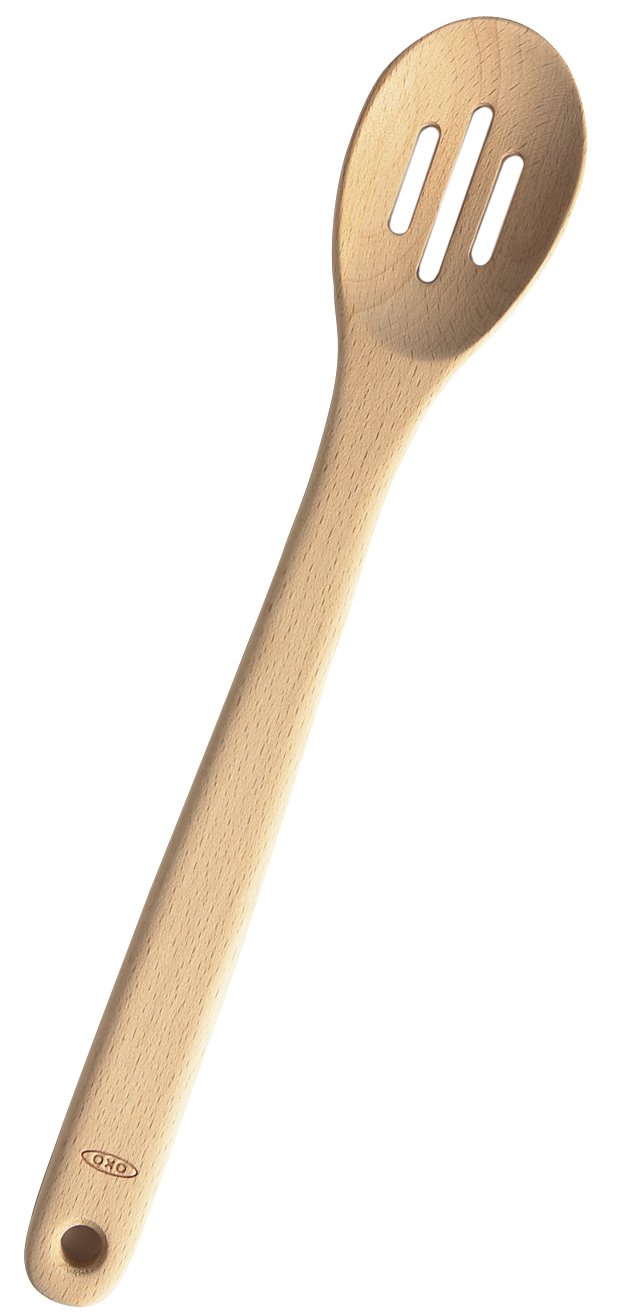 Oxo International 1059651 Small Wooden Slotted Spoon