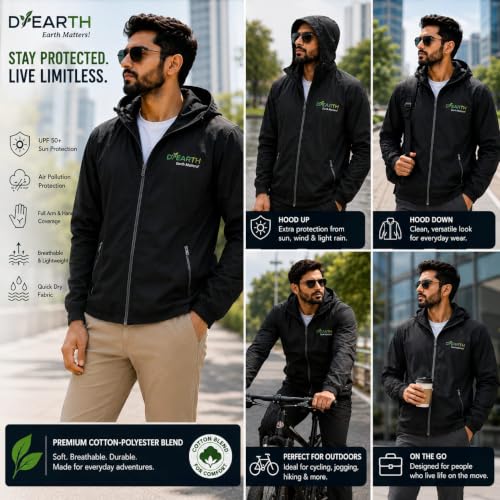 Image of D-EARTH Premium Sun + Air pollution Protection Jacket for Men