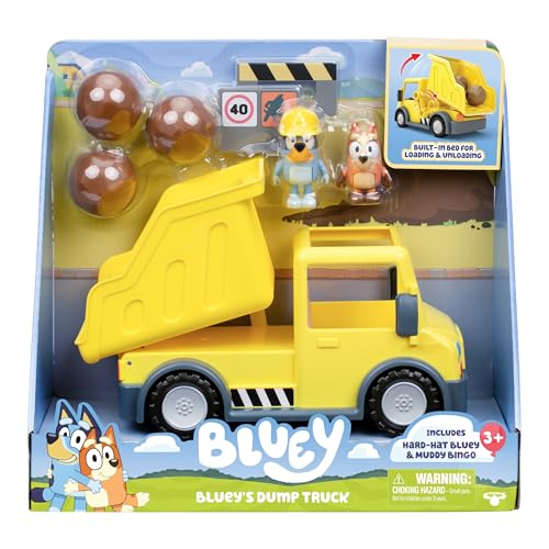 Bluey Dump Truck, With Load and Unload Feature, Get Some Work Done With Exclusive Hard-Hat and Muddy Bingo - Image 2