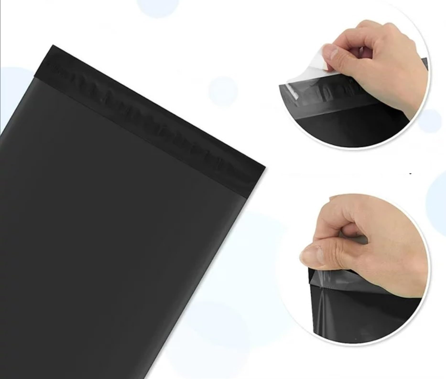 Lot de 400 enveloppes d'expédition noires - 35 x 45 cm - Sacs d'expédition en film avec bande adhésive - Sacs d'expédition opaques pour commerce en ligne, entrepôt