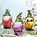 Hodao Resin Gnome Figurines, 3-Piece Flower Pot Indoor Home Decorations, Cute Ornaments for Bedroom & Living Room, Ideal Gift for Garden Lovers (Assorted Colors)
