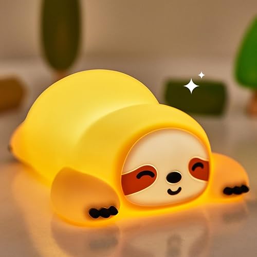 DREAMING MY DREAM Luz nocturna para niños, luz nocturna de perezoso blando, luz nocturna LED novedosa de animales, 3 niveles regulables, lámpara de disponible en Yaxa Colombia