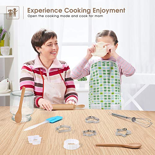 image for GEYIIE Kids Kitchen Playset, Pretend Play Kitchen Accessories Toys, Co