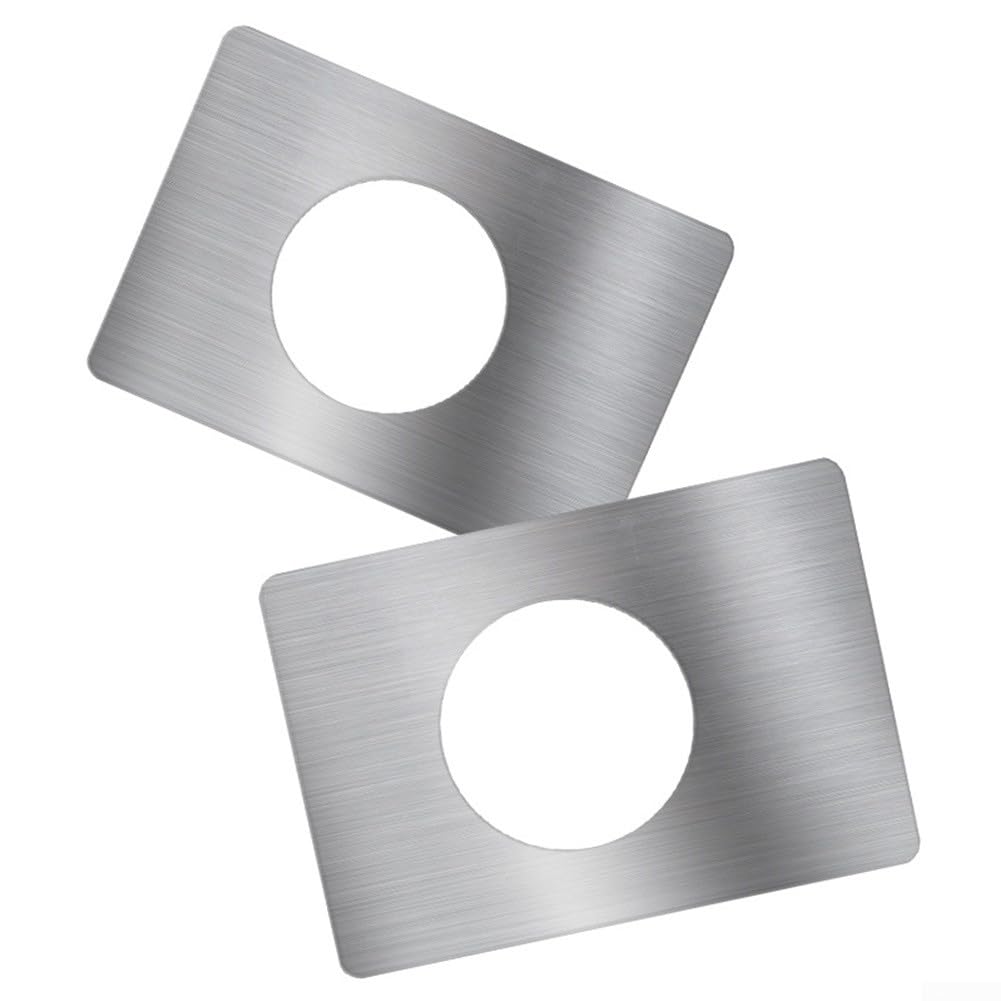 2PCS Door Repair Piece, Door Lock Repair Plate, Door Reinforcement Plate, Spherical Door Lock Fixing Plate with Stainless Steel