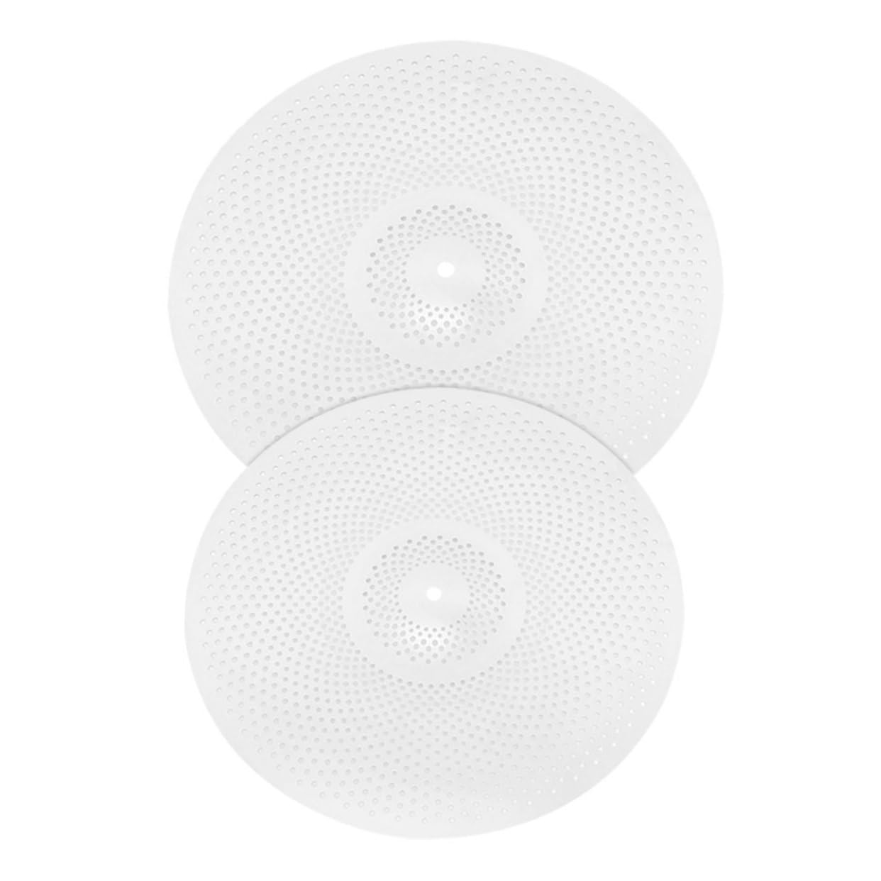 Piatti Silenziosi per Batteria Jazz Set 2 Pezzi in Lega Facilmente Installabili per Ridurre Vibrazioni Continuative Colore Argento