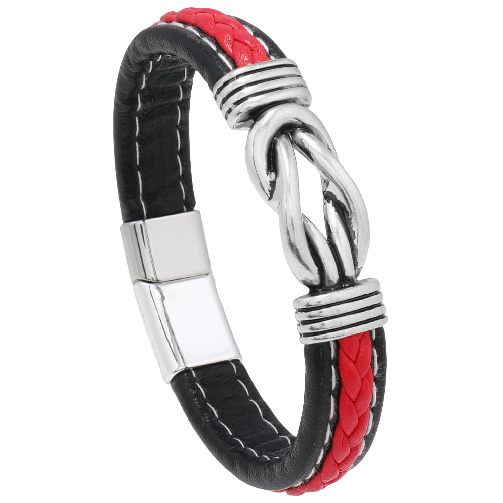 Lederarmband für Männer, einfache Twist geflochten