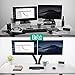 EleTab Dual Arm Monitor Stand - Height Adjustable Gas Spring Monitor Desk Mount with C Clamp Mounting Base for 2 Computer Screens 17 to 27 inches - Each Arm Holds up to 14.3 lbs