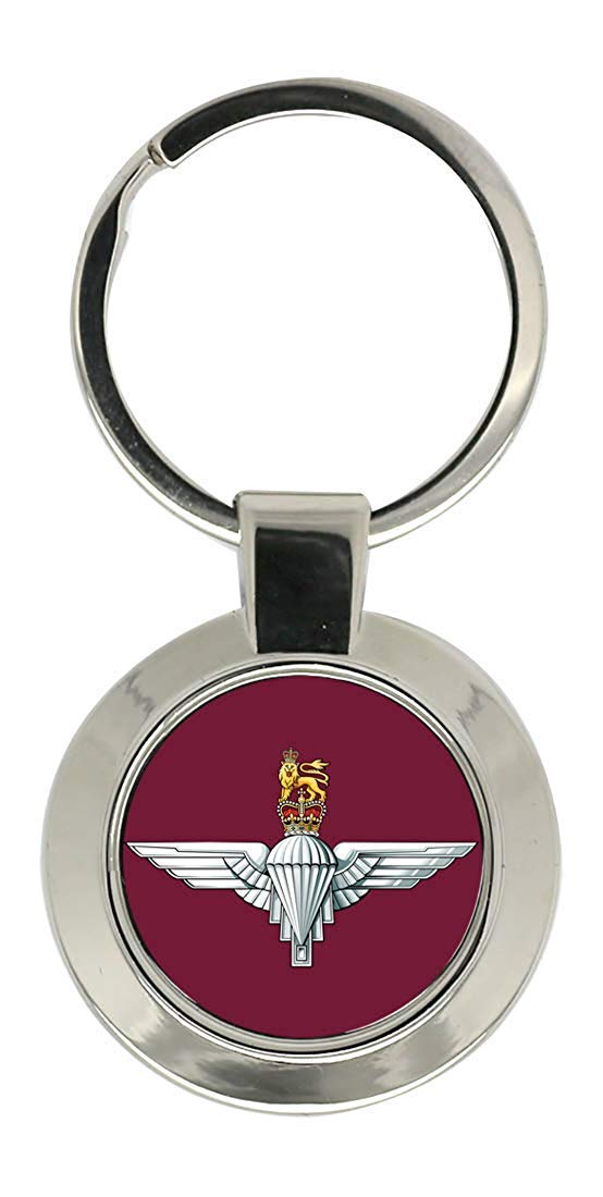 Giftshop Uk Unisex Silver Coloured Metal Parachute Regiment, British Army Key Ring