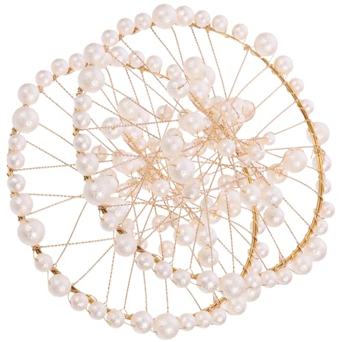 iplusmile Accesorios Fotográficos para Uñas 2 Piezas Círculo de Perlas Decorativas para Fotografía de Joyería y Cosméticos, Fondo Portátil para Sesión Fotográfica de Uñas y Anillos