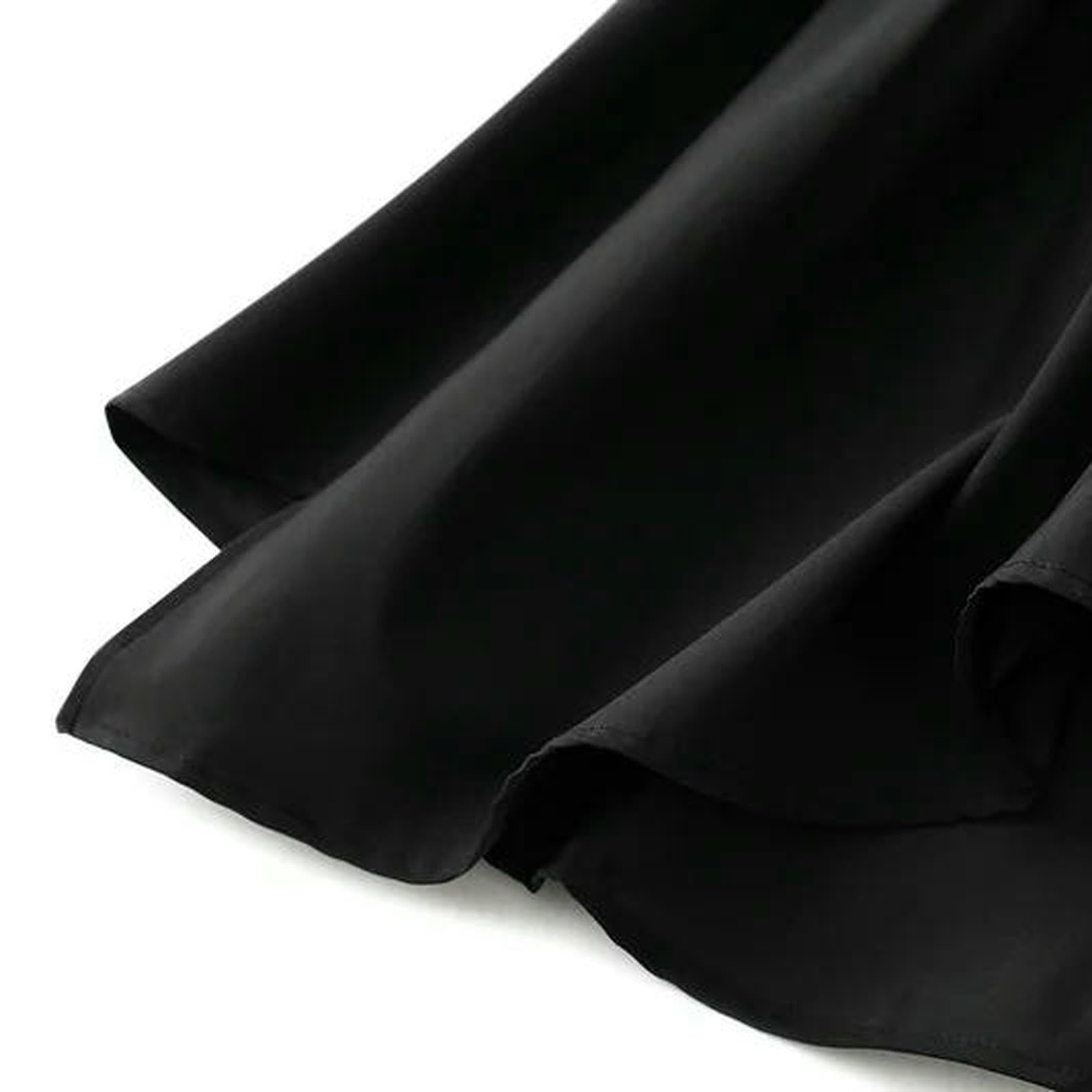 Gonna Lunga Elegante A Pieghe Slim da Donna Casual Vita Alta Asimmetrica Nera Svasata Gonne Primavera-Bianco-Taglia Unica