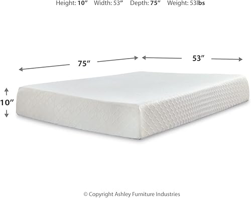 Miniatura 3 de Signature Design by Ashley Colchón de espuma de memoria de la campana de 10 pulgadas, llena