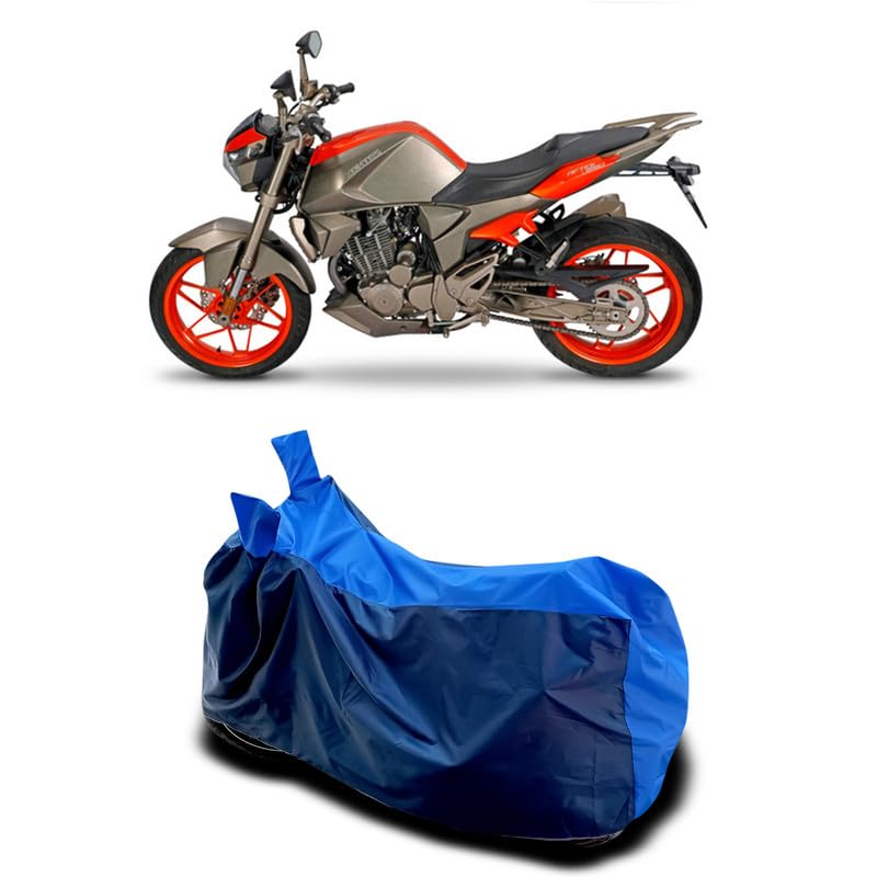 Image of DUFFEL-Two Wheeler Bike Body Cover Compatible for Aftek Zontes 250 Heat Protectio /UV-Rays /Birds Dropping /DustProof /Waterproof All Variants [Nevay Blue]