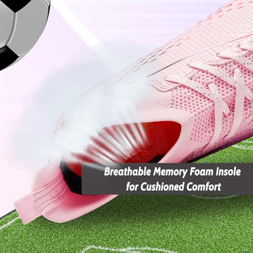 HESBITEUL Soccer Cleats Firm Ground: Unisex FG Football Shoe3