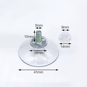 Amazon.co.jp: BlingKingdom 吸盤ガラス吸盤パッド 41mm クリア
