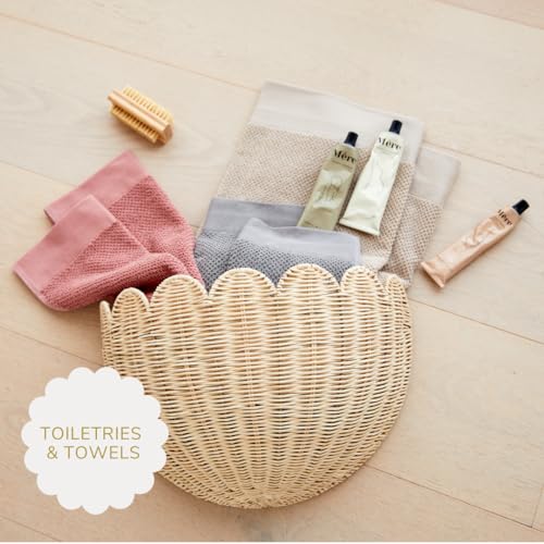 Scalloped-Wicker-Wall-Basket-The-Original-Hand-Woven-Basket-Scalloped-Decor-Wall-Hanging-Baskets-16-x-10-x-7In-Hanging-Wall-Basket-Natural Scalloped Wicker Wall Basket The Original Hand Woven Basket Scalloped Decor Wall Hanging Baskets 16 x 10 x 7In Hanging Wall Basket Natural