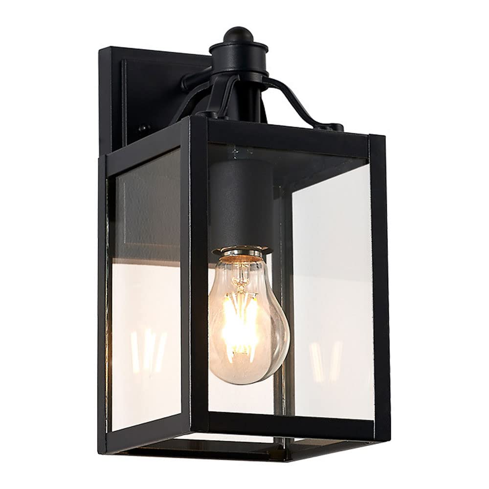 SMCCYYSD IP65 Waterproof Outdoor Wall Lamp, European Style Aluminum & Glass Sconce, Patio Garden Lighting Fixture, E27, Ideal for Balcony, Aisle, Villa