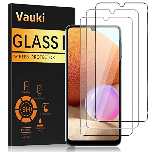 Vauki 3 Unidades Protector Pantalla para Samsung Galaxy A32 4G/A33 5G/A22 4G Cristal Templado 9H Dureza Ultra HD Resistent Antiarañazos Antihuellas Sin Burbujas Transparent Vidrio 6,4" Cover