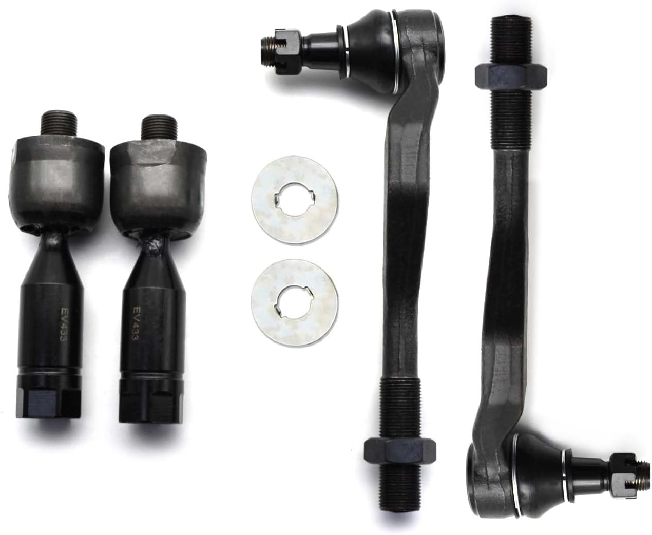 4PCS Front Inner & Outer Tie Rod End Kit Compatible with Toyota Tacoma 4WD 1995-2004, for Tacoma Pre Runner RWD 1998-2004, Replace# EV433 ES3545 ES3546