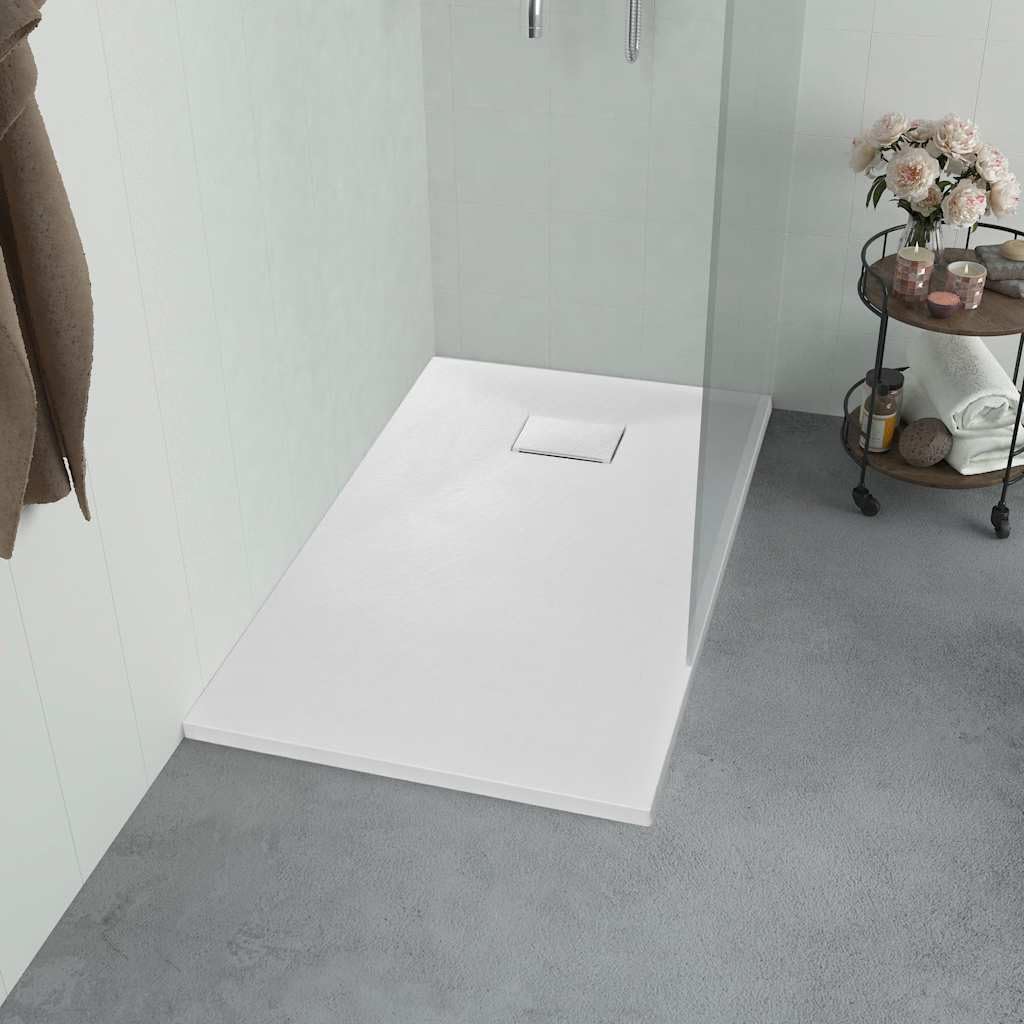 Plato de ducha SMC 90 x 70 cm, placa de ducha plana antideslizante