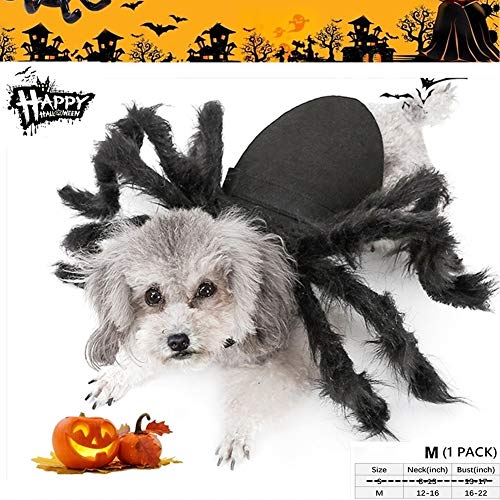 Amare Ampio Halloween Dogs Cats Costume Giant Spider Costume for Dogs Extra Large Spider Dog,Decoration Cosplay Dress Up Pet Spider Accessories Simulation Spider Large Dog Costume