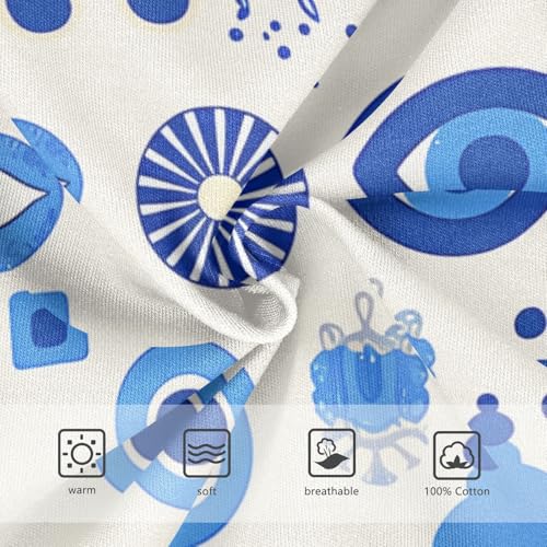 KLL Turkish Blue Evil Eye Dots Minimalist Toddler Boys' Soft Briefs Cute Children Panties3