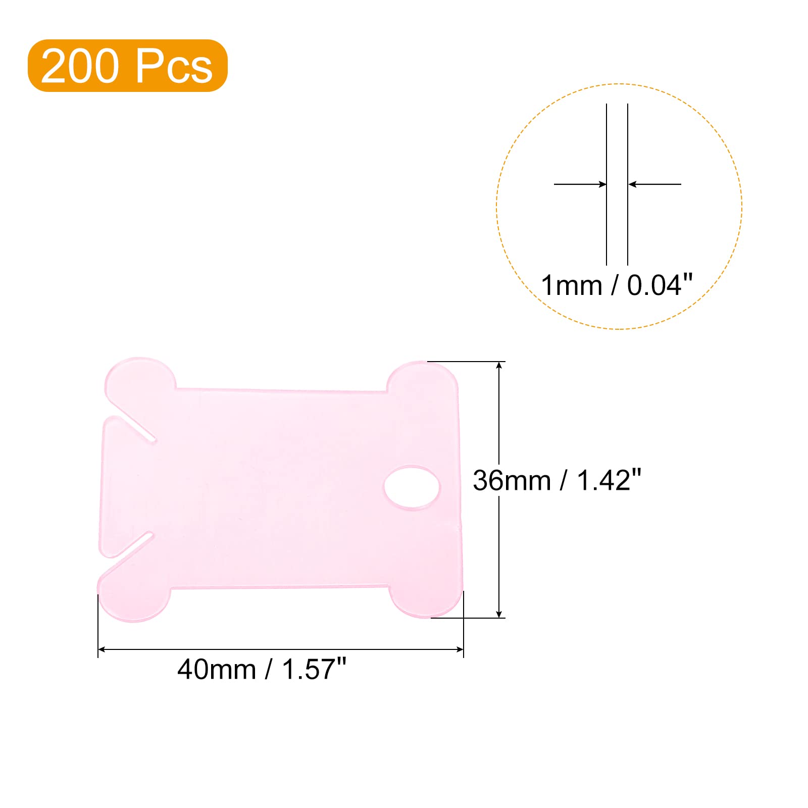 PATIKIL 4,7 Filo Bobine, 4pz Plastica Vuoto Filo Bobine Filo Tessitura Bobina Catena Nastro per Cucito Ricamo, Nero