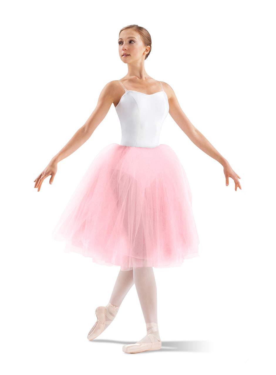 LEO Women's Standard 24" Soft Tulle Juliet Dance Tutu Skirt, Pink, One Size