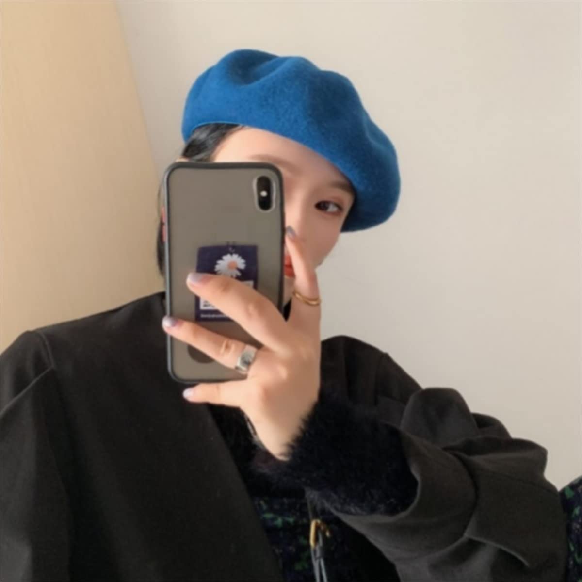 Czapka Zimowa Vintage Beret Dla Kobiet Kaszmirowa Zimowa Retro Francuska Zimowa Francuska Płaska Czapka Dziewczęca Zimowa Kapelusz