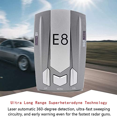 [New Upgraded] Radar Detector For Cars, Police Radar Detector With Led Display 360-Degree Monitoring Long-Distance Remote Warning Voice Prompt Stay Away From Traffic Tickets. (E8) #TOP2